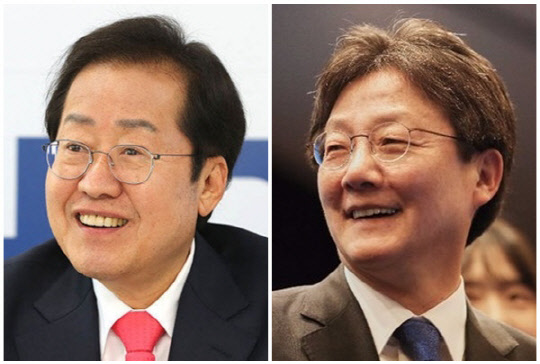 홍준표 대구시장(왼쪽)과 유승민 전 국회의원. <유승민 SNS, 연합뉴스>